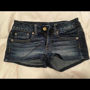 Low rise jean shorts